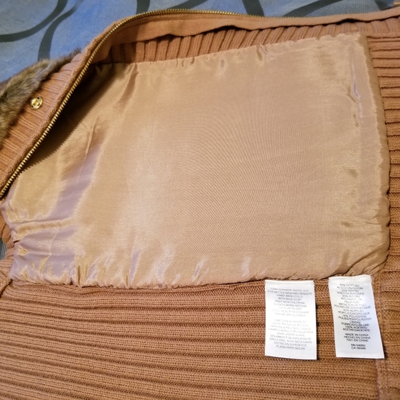 Chocolate Mocha Faux Fur Knit Sweater Vest - Picture 11 of 11